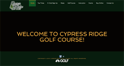 Desktop Screenshot of cypressridgegc.com