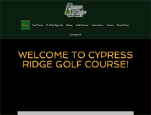 Tablet Screenshot of cypressridgegc.com